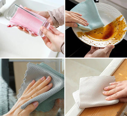 Streak Free Miracle Cleaning Cloths Reusable5 Pieces