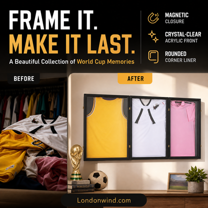 S For A Wooden Jersey Display Frame With Magnetic Door