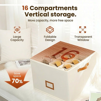 Fabric Shoe Organizer Storage Box Foldable Design, Large Capacity, Dustproof & Breathable, Space Saving For Closet & Bedroom