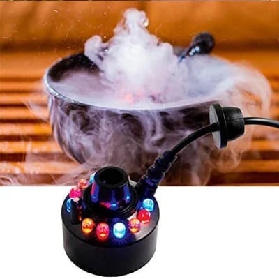 12 Led Ultrasonic Mist Maker Fogger Creates Cool Mist & Colourful Light Perfect For Humidifiers, Fountains Or Halloween Decor Runs Quietly In Water
