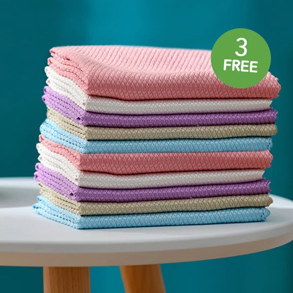 Streak Free Miracle Cleaning Cloths Reusable5 Pieces