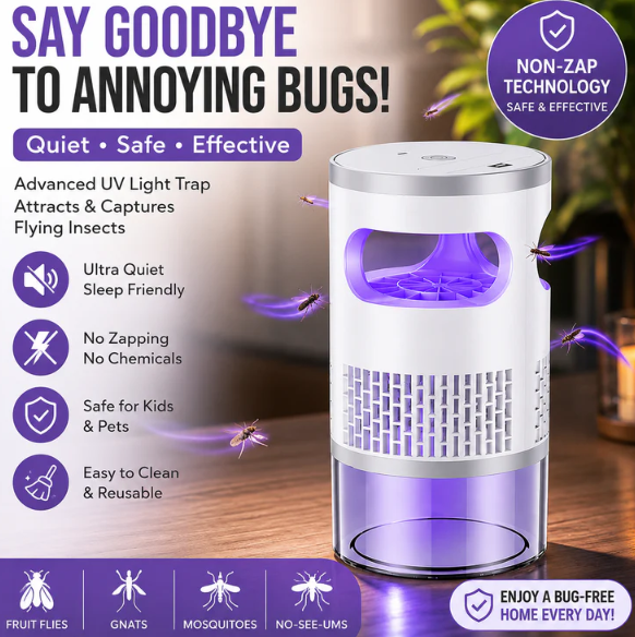 Uv Mosquito Killer Lamp Quiet, Usb, Chemical Free