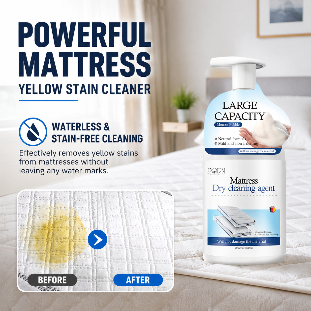 Final Up To Powerful Mattress Yellow Stain Cleaner
