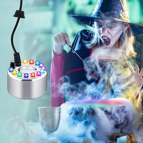 12 Led Ultrasonic Mist Maker Fogger Creates Cool Mist & Colourful Light Perfect For Humidifiers, Fountains Or Halloween Decor Runs Quietly In Water