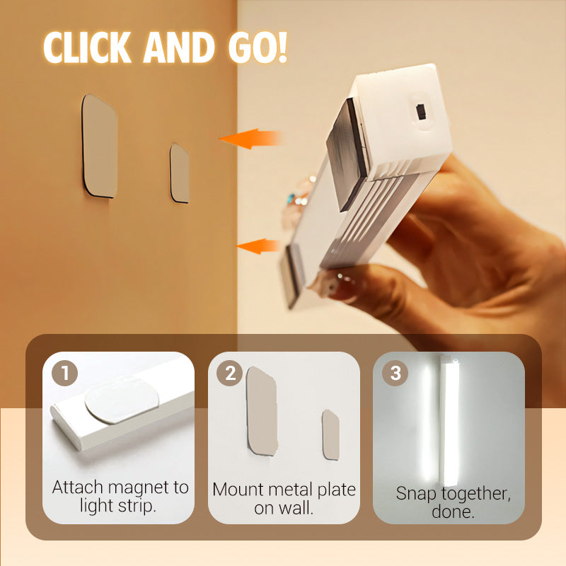 Hands Free Smart Lighting Auto On Magnetic Sensor Light For Cupboards, Halls & Nights