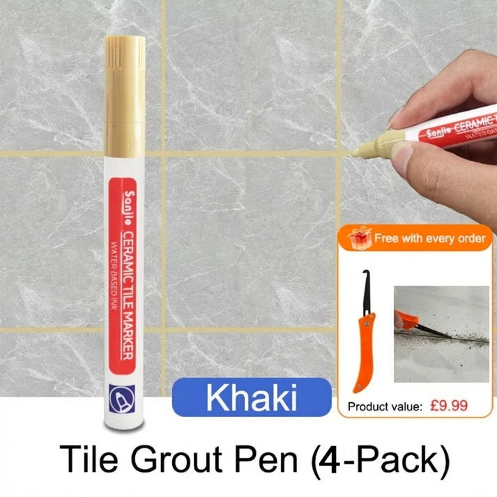 Ceramic Tile Grout Pen Mold Resistant, Waterproof & Permanent Finish