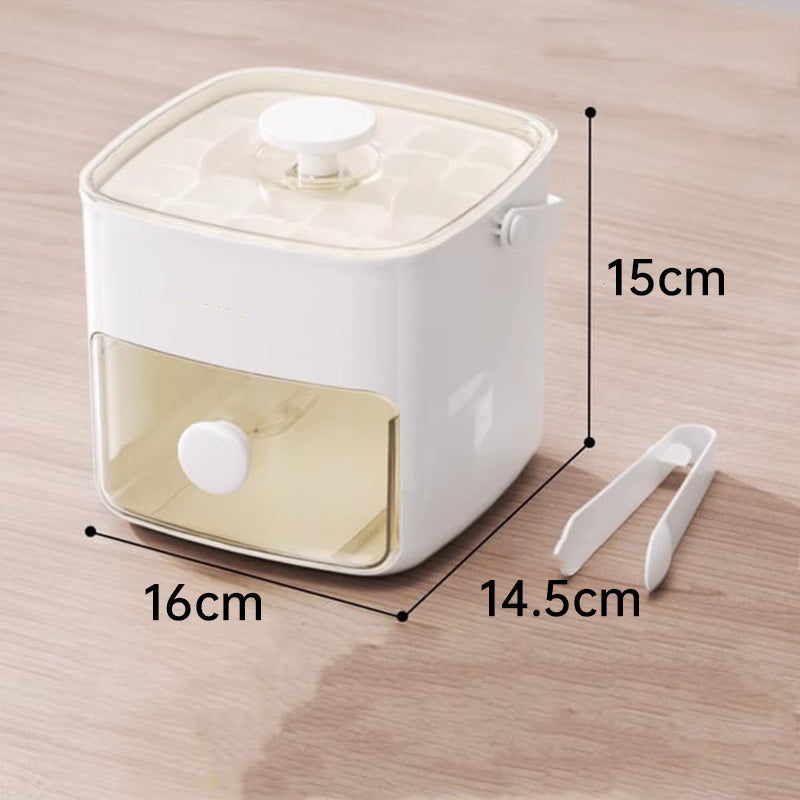 2 Tier Convenient Push In Ice Cube Mold With Tray Case