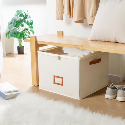 Fabric Shoe Organizer Storage Box Foldable Design, Large Capacity, Dustproof & Breathable, Space Saving For Closet & Bedroom