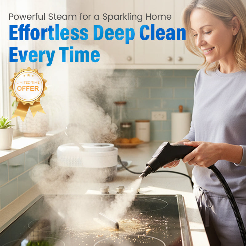 Hightemp Steam Cleaner 105C Steam, 15S Heatup. Kills 99.9 Germs, No Chemicals. 6 Levels, Large 1100Ml Tank. Multisurface Magic