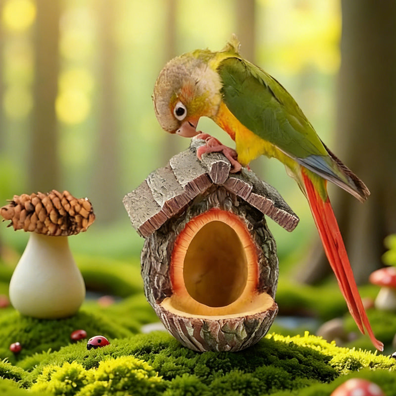 S Outdoor Bird Feeder With Realistic Tree Stump Design Garden Decor & Wildlife Sanctuary In One