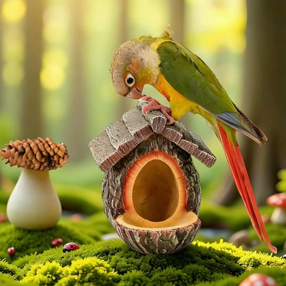 S Outdoor Bird Feeder With Realistic Tree Stump Design Garden Decor & Wildlife Sanctuary In One