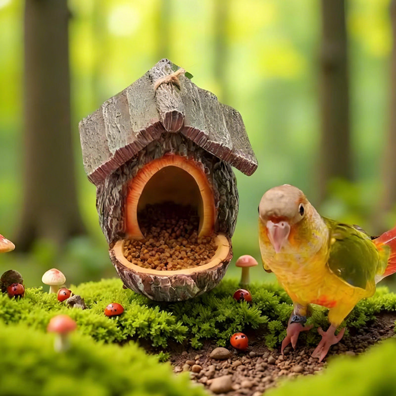 S Outdoor Bird Feeder With Realistic Tree Stump Design Garden Decor & Wildlife Sanctuary In One