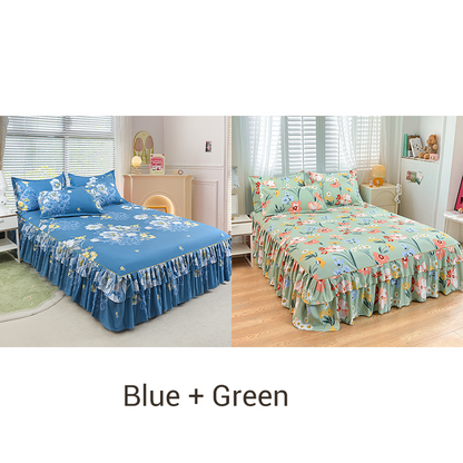 Silky Sleep Blanket Set 3 Piece Luxuriously Soft & Anti Static Bedding Ice Silk For Year Round Comfort