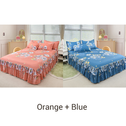 Silky Sleep Blanket Set 3 Piece Luxuriously Soft & Anti Static Bedding Ice Silk For Year Round Comfort