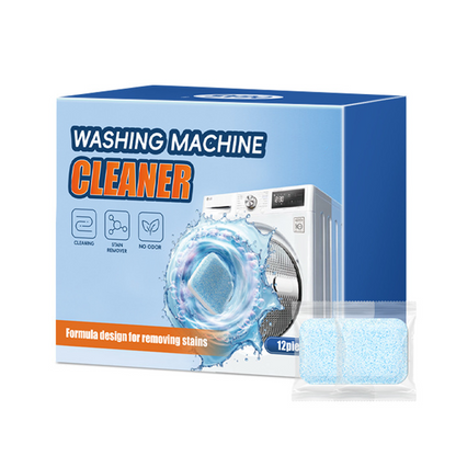Active Oxygen Washing Machine Cleaner Tablets 12 Pack Eliminates Mouldy Smells & Dissolves Grime For All Washer Types