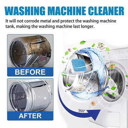 Active Oxygen Washing Machine Cleaner Tablets 12 Pack Eliminates Mouldy Smells & Dissolves Grime For All Washer Types