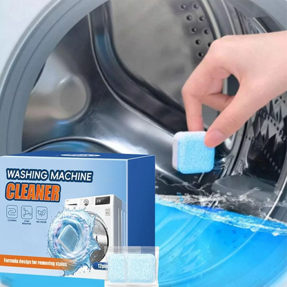 Active Oxygen Washing Machine Cleaner Tablets 12 Pack Eliminates Mouldy Smells & Dissolves Grime For All Washer Types