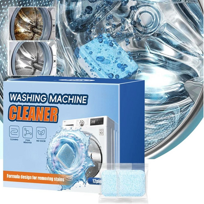 Active Oxygen Washing Machine Cleaner Tablets 12 Pack Eliminates Mouldy Smells & Dissolves Grime For All Washer Types