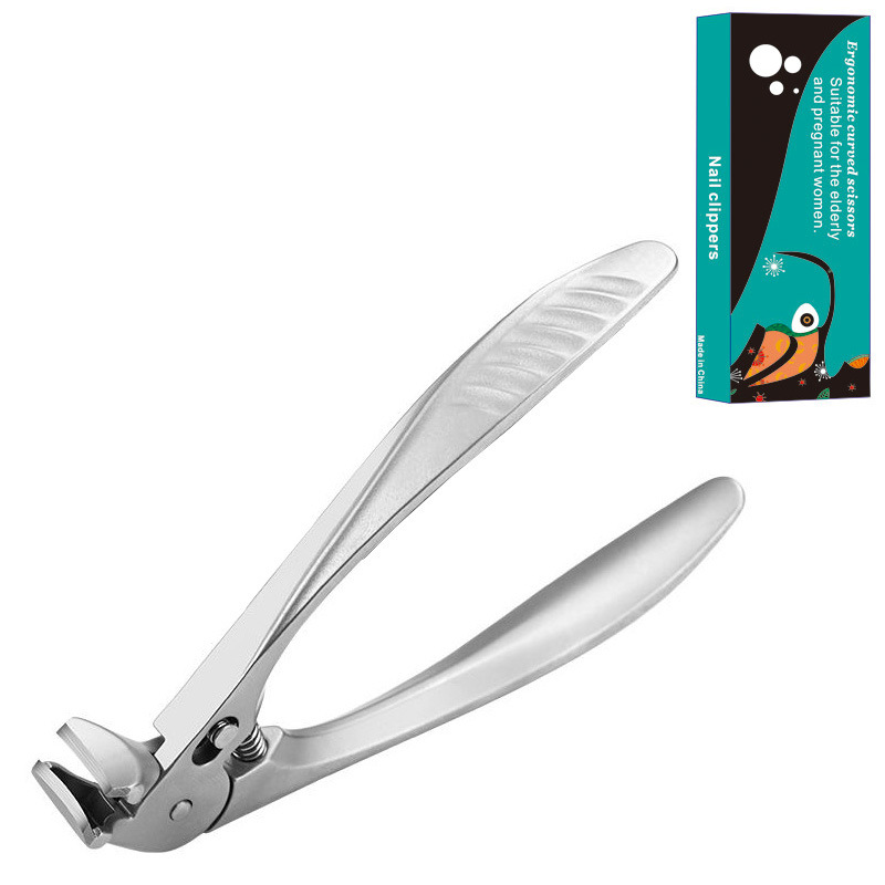 Perfect Curved Design Stainless Steel Nail Clipper Effortless Grip For Seniors 50