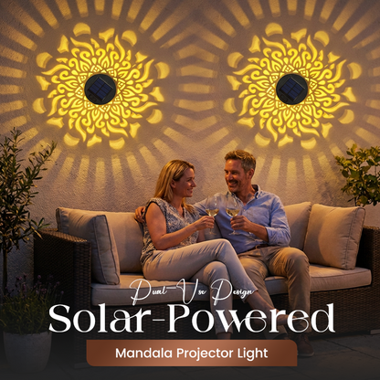 Solar Powered Mandala Projector Light