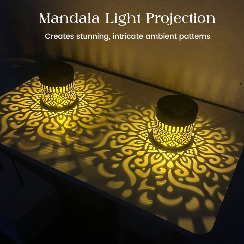 Solar Powered Mandala Projector Light