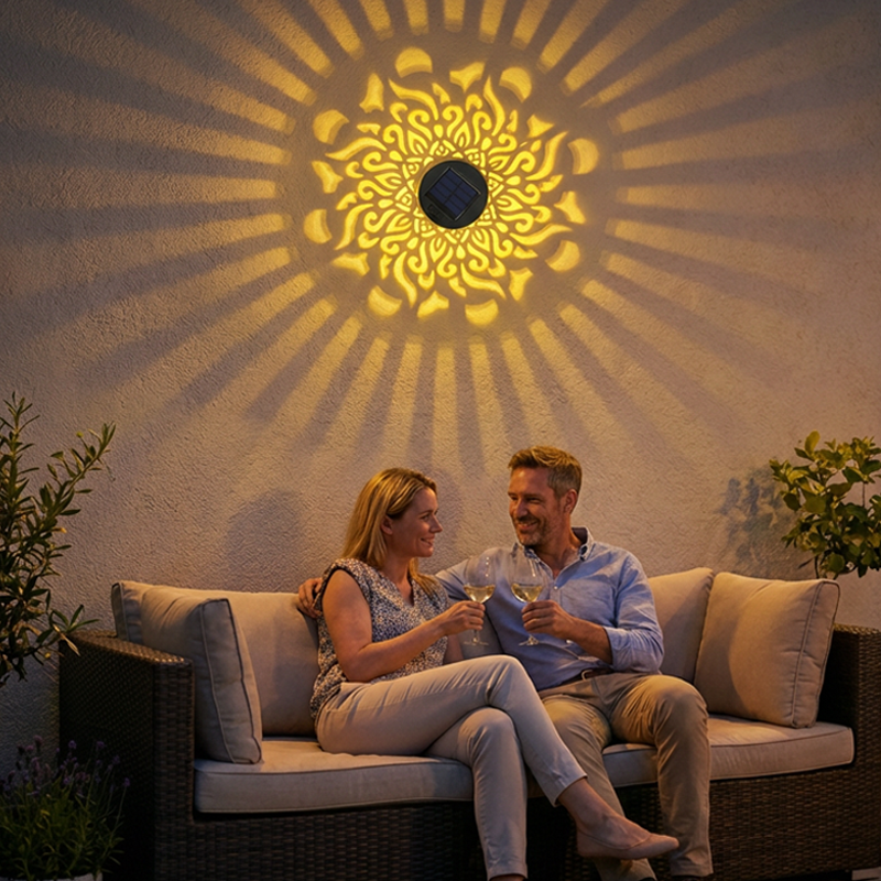 Solar Powered Mandala Projector Light
