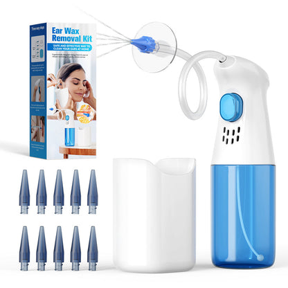 Safe & Gentle Ear Wax Removal Kit 4X Water Volume, 5 Streams For Effective Cleaning