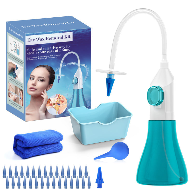 Safe & Gentle Ear Wax Removal Kit 4X Water Volume, 5 Streams For Effective Cleaning