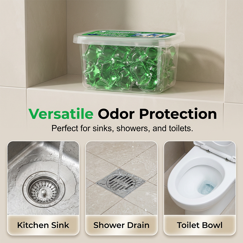 Drain Deodorizer Pods Bioenzyme Formula Neutralizes Smells At The Source. Instant Fresh Scent, No Harsh Chemicals. Say Goodbye To Embarrassing Odours