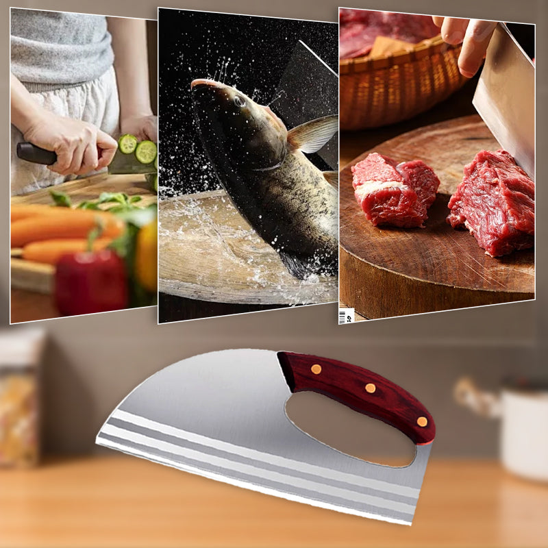 Ergonomic Kitchen Knife Front Handle Design, Effortlessly Cuts Vegetables And Meat. A Thoughtful Gift For Home Cooks