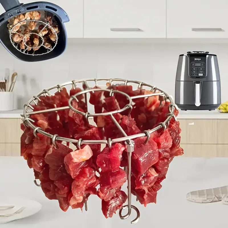 Stainless Steel Round Oven Grill With Skewer