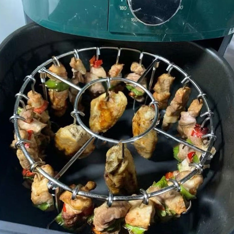 Stainless Steel Round Oven Grill With Skewer