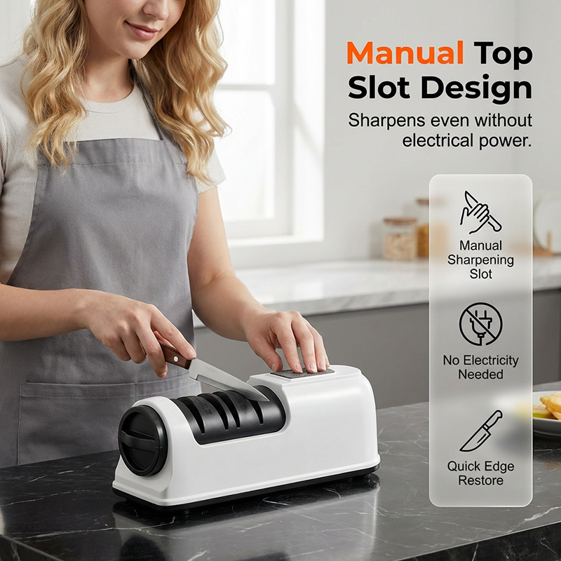 3 Stage Electric & Manual Knife Sharpener
