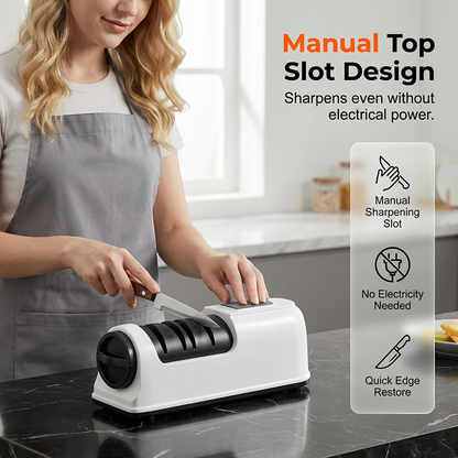 3 Stage Electric & Manual Knife Sharpener