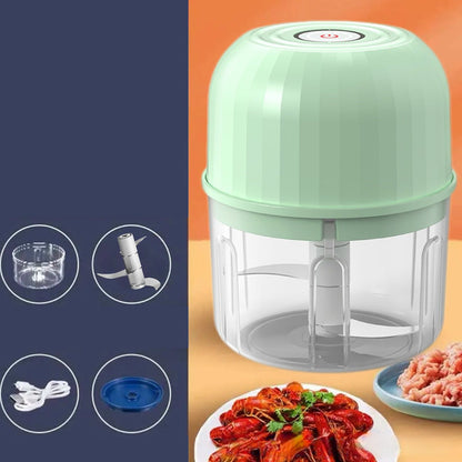 Wireless Efficient Electric Mini Food Chopper Robust Motor, Smart Design & Stainless Steel Blades