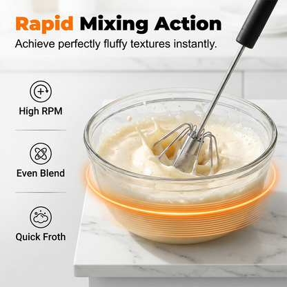 Stir Eggs, Cream, And Dough Effortlessly. Versatile Stainless Steel Egg Beater Hands Free, Easy To Use