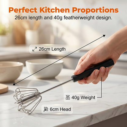 Stir Eggs, Cream, And Dough Effortlessly. Versatile Stainless Steel Egg Beater Hands Free, Easy To Use