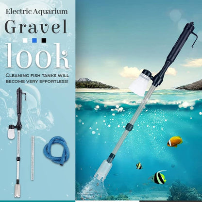 Electric Aquarium Gravel Cleaner Batterypowered, No Manual Pumping. Adjustable Tube Length Fits Small To Large Tanks. Clean Gravel & Change Water With Ease
