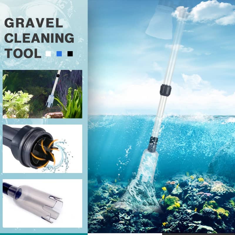 Electric Aquarium Gravel Cleaner Batterypowered, No Manual Pumping. Adjustable Tube Length Fits Small To Large Tanks. Clean Gravel & Change Water With Ease