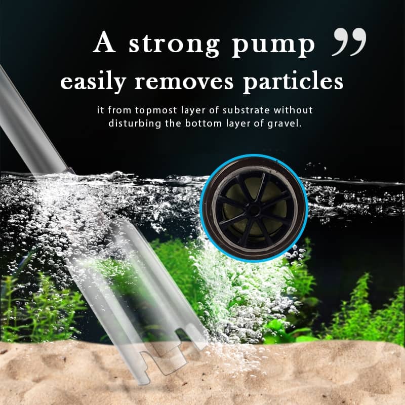 Electric Aquarium Gravel Cleaner Batterypowered, No Manual Pumping. Adjustable Tube Length Fits Small To Large Tanks. Clean Gravel & Change Water With Ease