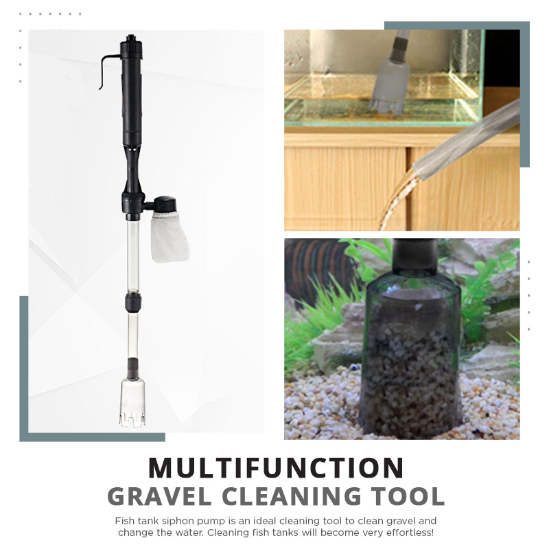 Electric Aquarium Gravel Cleaner Batterypowered, No Manual Pumping. Adjustable Tube Length Fits Small To Large Tanks. Clean Gravel & Change Water With Ease