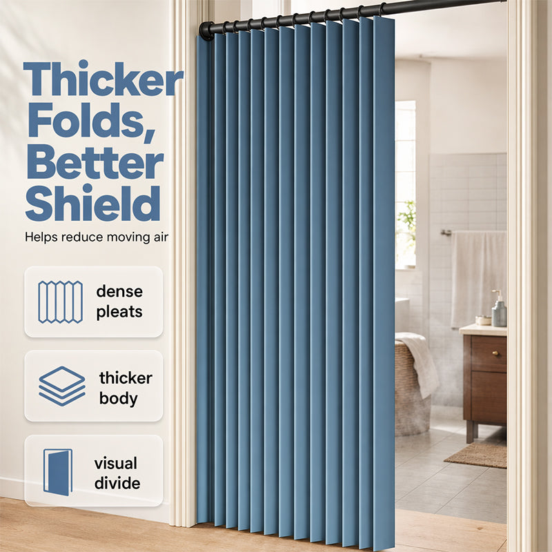 No Drill Magnetic Accordion Door Curtain