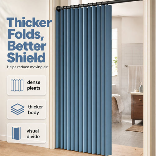 No Drill Magnetic Accordion Door Curtain