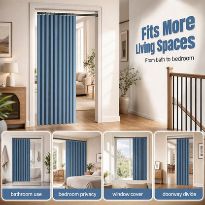 No Drill Magnetic Accordion Door Curtain