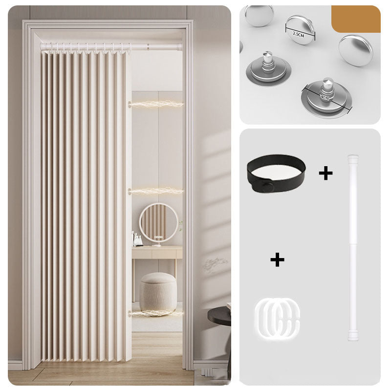 No Drill Magnetic Accordion Door Curtain