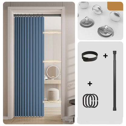 No Drill Magnetic Accordion Door Curtain