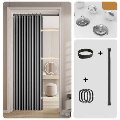 No Drill Magnetic Accordion Door Curtain
