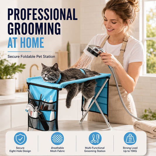 2 In 1 Foldable Pet Grooming Bed Grooming Table Cosy Bed In One Portable, Easy To Clean & Perfect For Home & Travel