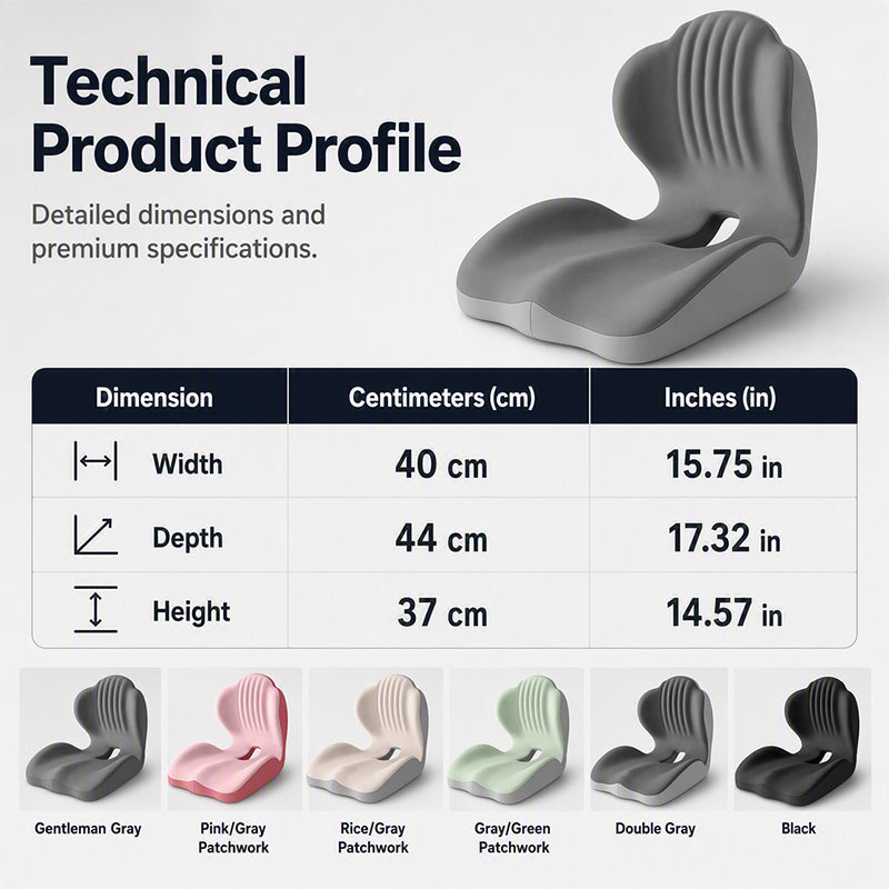 Only 19.99 Ergonomic Memory Foam Seat Cushion With Back Support Stay Comfortable All Day, Perfect For Office, Car & Home