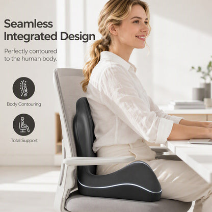 Only 19.99 Ergonomic Memory Foam Seat Cushion With Back Support Stay Comfortable All Day, Perfect For Office, Car & Home